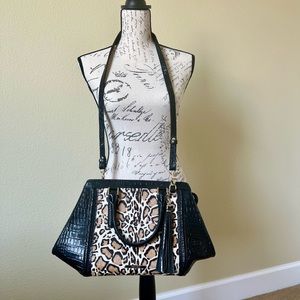 NWT Brahmin Black Rowena Arden Satchel